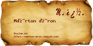 Márton Áron névjegykártya